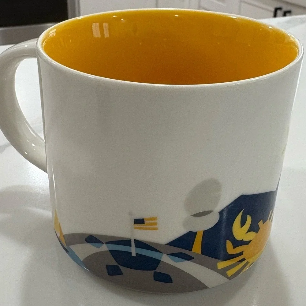 Starbucks You Are Here Maryland Mug Yellow Interior 2015‎ Collector Cup